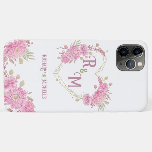 シッエレガントクミニマルイニシャル文字モノグラム名 Case-Mate iPhoneケース (裏面(横))