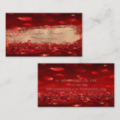 シッエレガントクモダン《写真》ぼけ味フェイク、金ゴールドブラシストローク 名刺 (正面/裏面)