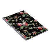 シッエレガントクヴィンテージピンクローズフローラノート ノートブック (右側)