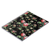 シッエレガントクヴィンテージピンクローズフローラノート ノートブック (左側)