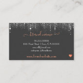 シッエレガントク·シルバー·レーンがグレーに滴る 名刺 (裏面)