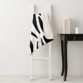 シッガーリークスタイリッシュ白黒ゼブラプリント シェルパブランケット (インサイチュ)