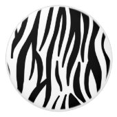 シッガーリークスタイリッシュ白黒ゼブラプリント セラミックノブ (正面)