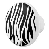 シッガーリークスタイリッシュ白黒ゼブラプリント セラミックノブ (右)