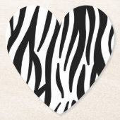 シッガーリークスタイリッシュ白黒ゼブラプリント ペーパーコースター (正面)