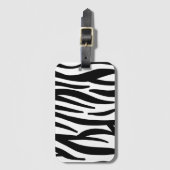 シッガーリークスタイリッシュ白黒ゼブラプリント ラゲッジタグ