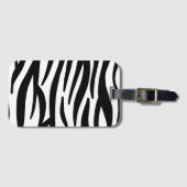 シッガーリークスタイリッシュ白黒ゼブラプリント ラゲッジタグ