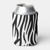 シッガーリークスタイリッシュ白黒ゼブラプリント 缶クーラー (缶正面)