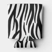 シッガーリークスタイリッシュ白黒ゼブラプリント 缶クーラー (正面)