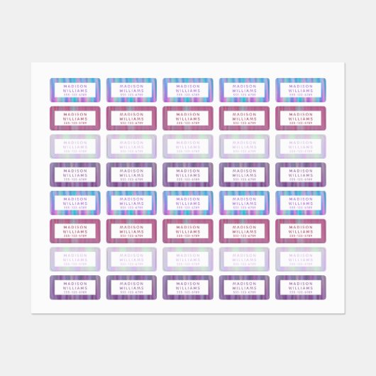 シッガーリークパーソナライズされたネーム服 ラベル (シート)