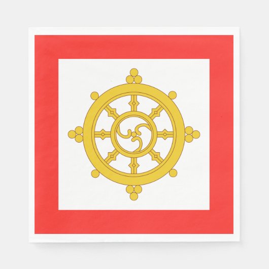 シッキム王国の旗 スタンダードランチョンナプキン (正面)