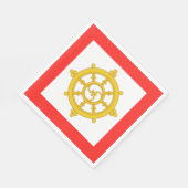 シッキム王国の旗 スタンダードランチョンナプキン (角)