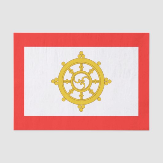 シッキム王国旗 薄葉紙 (正面)