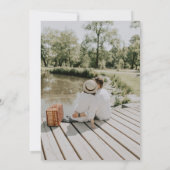 シックあじさいカップル写真結婚式招待状 (裏面)