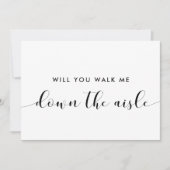 シックあなたは通路提案カードを私を歩いて下さい 招待状 (正面)
