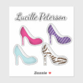 シックおもしろいカラフルパーソナライズされた シール (シート)