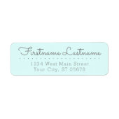 シックおもしろいグレーミントグリーンシンプルタイポグラフィスタイル ラベル (正面)