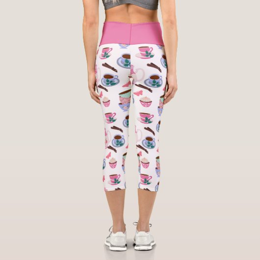 シックおもしろいティーパーティー カプリレギンス (裏面)