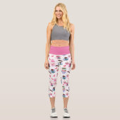 シックおもしろいティーパーティー カプリレギンス (正面)