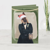 シックおもしろいドイツシェパードホリデーグリーティング シーズンカード (正面)