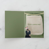 シックおもしろいドイツシェパードホリデーグリーティング シーズンカード (内部)