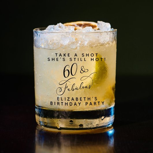 シックおもしろい60th誕生日パーティー ウイスキーグラス