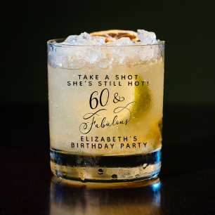 シックおもしろい60th誕生日パーティー ウイスキーグラス