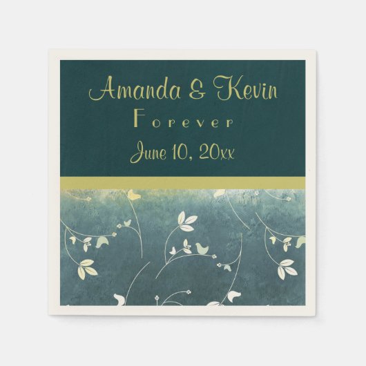 シックおよびエレガントヴィンテージパターン スタンダードカクテルナプキン (正面)