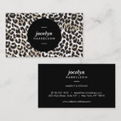 シックおよびスタイリッシュレオパード印刷の名刺 名刺 (正面/裏面)