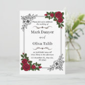 シックおよびスタイリッシュ結婚式招待状 – カスタマイズ可能 招待状 (スタンド正面)