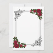 シックおよびスタイリッシュ結婚式招待状 – カスタマイズ可能 招待状 (裏面)