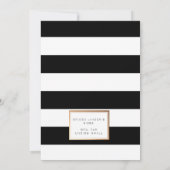 シックおよびフォーマルバチェロレッテバッシュ |金ゴールドと黒 招待状 (裏面)