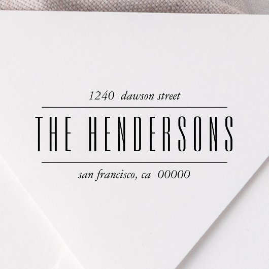 シックおよびモダンファミリースクはっきりしたリプト差出人住所 セルフインキングスタンプ