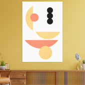 シックお尻抽象芸術レッドサンブラックムーンフュージョンアート キャンバスプリント (インサイチュ (リビング))