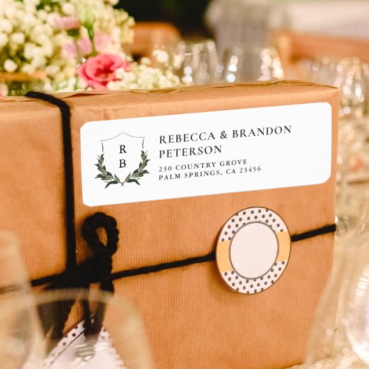 シックお洒落なヴィンテージ結婚フローラのアドレス ラベル