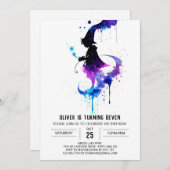 シックお洒落ウィザード誕生日 招待状 (正面/裏面)