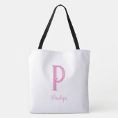 シックお洒落キャットフラワーガーデンモノグラム トートバッグ (裏面)