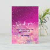 シックお洒落ピグラデーションクグリッター感謝していユー カード (スタンド正面)