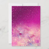 シックお洒落ピンクグラデーショングリッタークリスマス 招待状 (裏面)