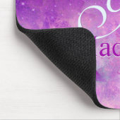 シックお洒落ピンクパープルグラデーショングリッターモノグラム マウスパッド (コーナー)