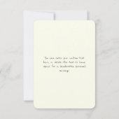 シックお洒落ピンクボウフラワーガールプロポーズカード 招待状 (裏面)