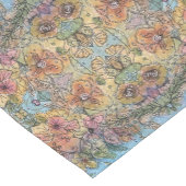 シックお洒落フラワーガーデンウォーター絵画カラー ショートテーブルランナー (コーナー)