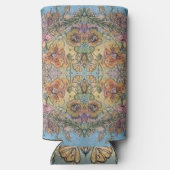 シックお洒落フラワーガーデンウォーター絵画カラー スリム缶クーラー (裏面)