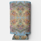 シックお洒落フラワーガーデンウォーター絵画カラー スリム缶クーラー (正面)