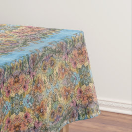 シックお洒落フラワーガーデンウォーター絵画カラー テーブルクロス