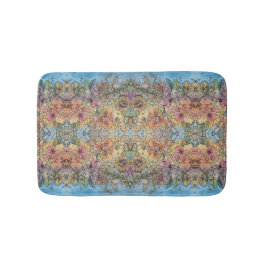 シックお洒落フラワーガーデンウォーター絵画カラー バスマット