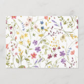シックお洒落ボタニカル野結婚花 エンクロージャーカード (裏面)