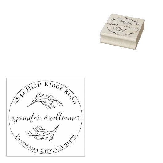 シックお洒落ボタニッ結婚クの住所 ラバースタンプ (押印)