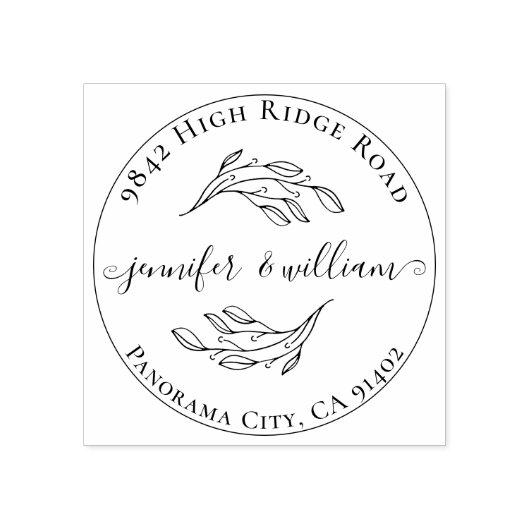 シックお洒落ボタニッ結婚クの住所 ラバースタンプ (インプリント)