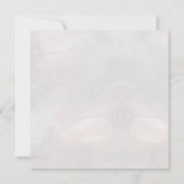 シックお洒落ヴィンテージフローラモノグラ結婚ム サンキューカード (裏面)